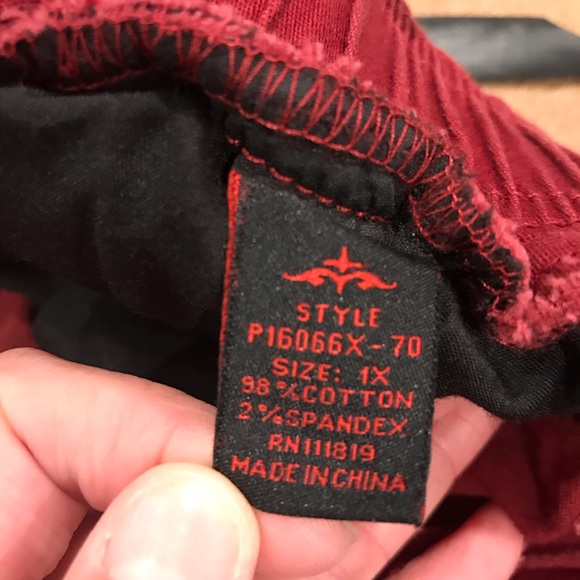 NWT Elite Jeans elastic ankle Distressed 1X - Picture 8 of 8